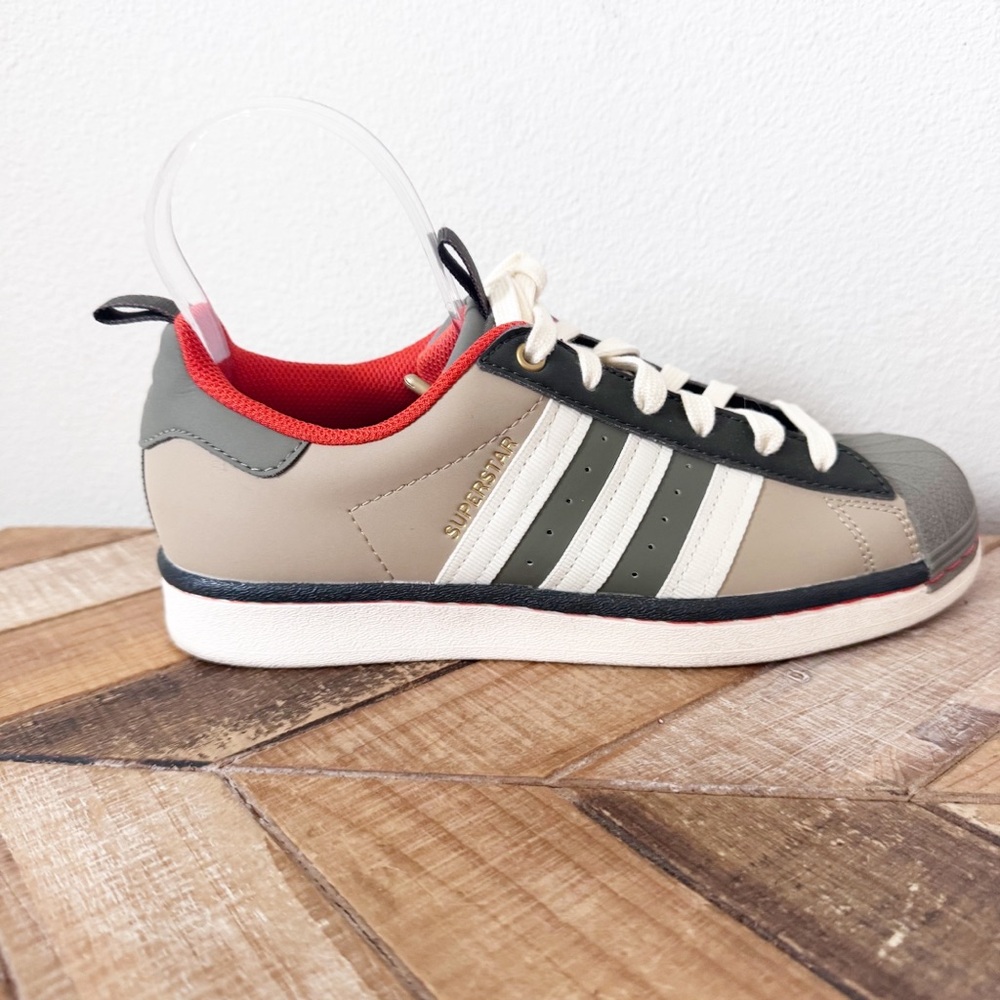 adidas Superstar Rattan Cream Sneakers - Picture 6 of 13